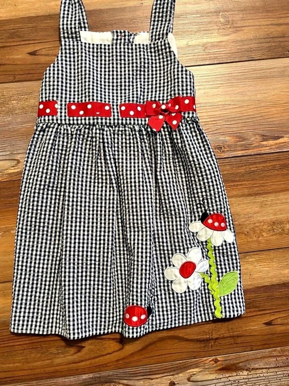 Emily Rose Girls Size 5 Gingham Seersucker Dress